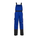 Planam Weld Shield Latzhose 5531 blau schwarz Schweißerschutzhose bei Metall- und Funkenflug