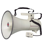 Schultermegaphon 40 Watt mit Handmikrophon und Lautstärkeregler