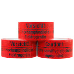 Selbstklebendes PVC-Packband Vorsicht! Hochempfindliche Elektrogeräte