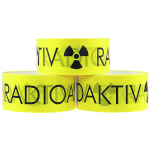 Warnmarkierungsband - Radioaktiv Verschließen und Kennzeichnen in einem Arbeitsgang