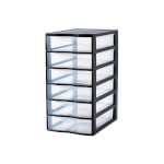 rothopro Orgamix Schubladen-Tower robuster Kunststoff mit 6 Schubladen