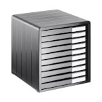 rothopro Schubladenbox Timeless robuster Kunststoff mit 10 Schubladen