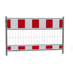 Schake TL-Absperrschrankengitter mit Reflexfolie Typ 1, rot/weiß