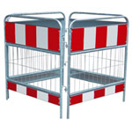 TL-Schachtschutzgitter mit Reflexfolie Typ 1, rot/weiß
