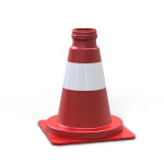 Verkehrsleitkegel Standard rot/weiß einfache Ausführung