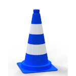 Leitkegel blau/weiß tagesleuchtend einfache Ausführung