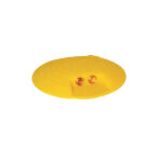 Schake Markierungsknopf Kunststoff gelb zum Aufkleben, mit zwei Reflexlinsen einseitig