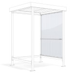 Raucherkabinen Zubehör WSM Raucherkabine JENA, Seitenwand mit Well-PVC