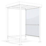 Raucherkabinen Zubehör WSM Raucherkabine JENA, Seitenwand mit Well-PVC