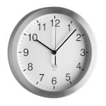 TFA analoge Funk-Wanduhr Aluminium