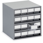 Schubladenmagazin TRESTON mit 16 Schubladen glasklar inkl. Etiketten und Auszieh-Sicherung,