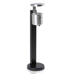 Ascher Standascher TKG mit Regendach, RONDO, Sicherheits-Ascher aus Edelstahl, mit Standfuß,