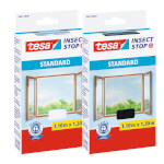 tesa Insect Stop Standard Mückennetz für Fenster individuell verklebbares Insektenschutzgitter