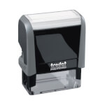 Trodat Office Printy 4.0 4912 Textstempel mit Standardtexten und Kissen zweifarbig blau/rot