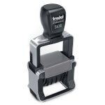 Trodat Office Professional 4.0 5430 Datum- & Textstempel mit Standardtexten und Kissen zweifarbig blau/rot