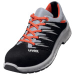 uvex 2 trend gelochter Sicherheitshalbschuh 69078 S1 SRC grau orange sportlicher Halbschuh mit breiter Passform