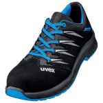 uvex 2 trend gelochter Sicherheitshalbschuh 69378 S1 SRC blau schwarz sportlicher Halbschuh mit breiter Passform