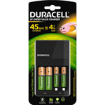 Duracell Recharge High Speed Ladegerät (4 Stunden) für 2 AA und 2 AAA Akkus