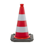 Wemas TL-Leitkegel Z500 rot/weiß reflektierend nach Gewichtsklasse III, Folientyp RA1/A