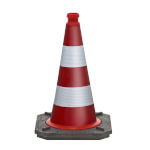 Wemas TL-Leitkegel Z500 rot/weiß reflektierend nach Gewichtsklasse III, Folientyp RA2/B