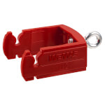 Wemas Klemmschelle Typ U2 rot zur kurfristigen Befestigung von Schildern an Schaft- oder Rundrohren