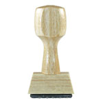 SafetyMarking Holzstempel mit Standardtext traditioneller, formschöner Stempel aus Naturholz