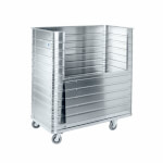 ZARGES Aluminium-Transportwagen W 171 mit Klappe robuster Kastenwagen für betriebliche Logistik