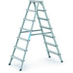 Leitern Stufen - Stehleitern, beidseitig begehbar ZARGES Z 200, Holme abriebfest eloxiert,