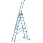 Leitern Mehrzweckleitern, 3-teilig ZARGES Z 200, stabile Dreiecksprosse, Spreizsicherung,