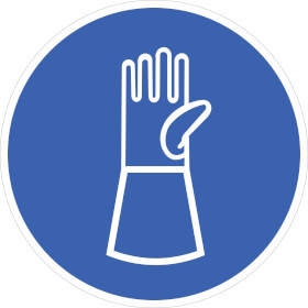 Panneau d'obligation  315 mm Utiliser des gants de protection avec protection du pouls