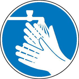 Panneaux d'obligation Se laver les mains