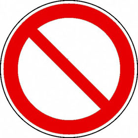 Panneaux d'interdiction Interdiction