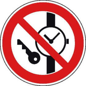 Panneaux d'interdiction Ne pas introduire de montres