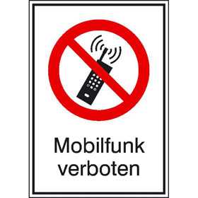 Panneau d'interdiction combin Interdiction des tlphones portables