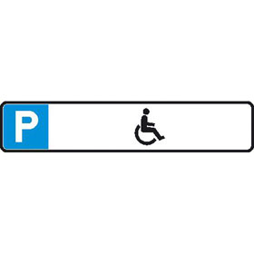 Signalisation de parking P pour les utilisateurs de fauteuils roulants