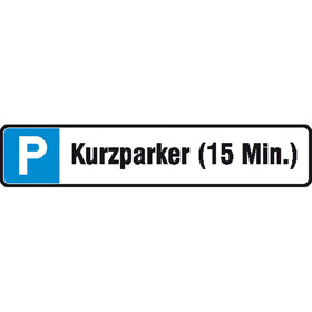 Signalisation de parking P Stationnement de courte dure (15 min)