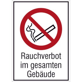 Panneau d'interdiction combin Interdiction de fumer dans tout le btiment