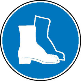 Panneaux d'obligation Protection obligatoire des pieds