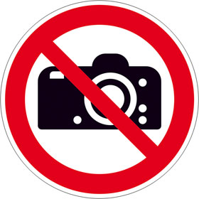 Panneau d'interdiction Interdiction de faire des photos