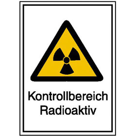 Panneau de danger combin / protection contre les radiations panneau de commande radioactif