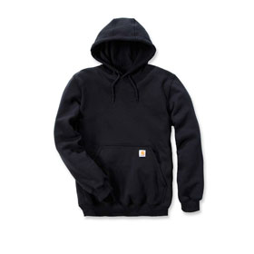 Carhartt Hooded Sweatshirt Kapuzenpullover schwarz mit Kapuze, Vordertasche, elastische Bndchen