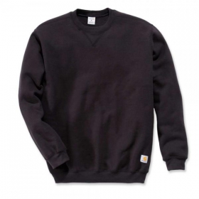 Carhartt Crewneck Sweatshirt schwarz mit Rundhalsausschnit aus Rippstrick