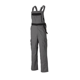 Dickies Workwear Industry 300 Latzhose grau-schwarz strapazierfhige Arbeitshose mit verstellbarem Bndchen