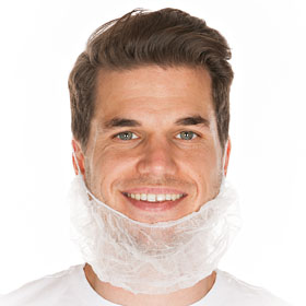 Franz Mensch Bartschutz wei latexfrei, luftdurchlssig, angenehm zu tragen, mit Gummiband