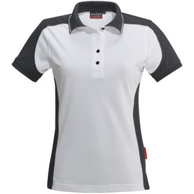 Vtements de profession - Poloshirts HAKRO Poloshirt Dames 'contrast performance', blanc,