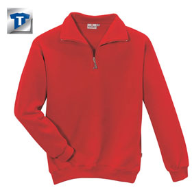 Vtement de travail Sweat-shirt HAKRO Zip-Sweatshirt, rouge,