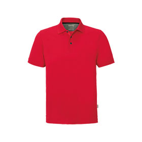 Hakro Poloshirt Cotton-Tec rot pflegeleicht und aus temperaturregulierenden Funktionsfasern
