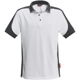 Vtements de profession - Poloshirts HAKRO Poloshirt Hommes 'contrast performance', blanc,