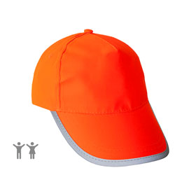 Korntex Warn-Kappe Montpellier fluoreszierend orange fr Kinder Gre einstellbar durch Klettverschluss