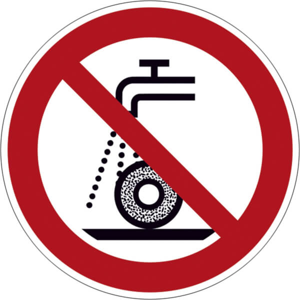 Panneau d'interdiction Interdit pour rectification sous arrosage